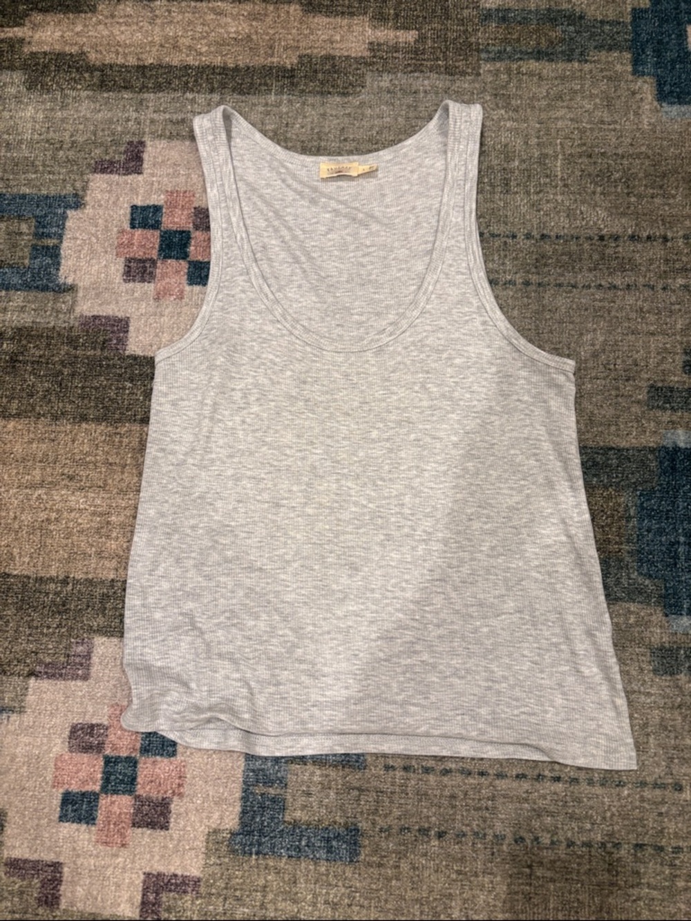 Heather Gray Scoop Neck Tank Top by Faherty